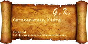 Gerstenbrein Klára névjegykártya