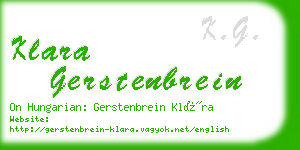 klara gerstenbrein business card